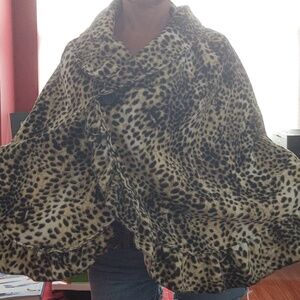 Carole Little Leopard Print Poncho